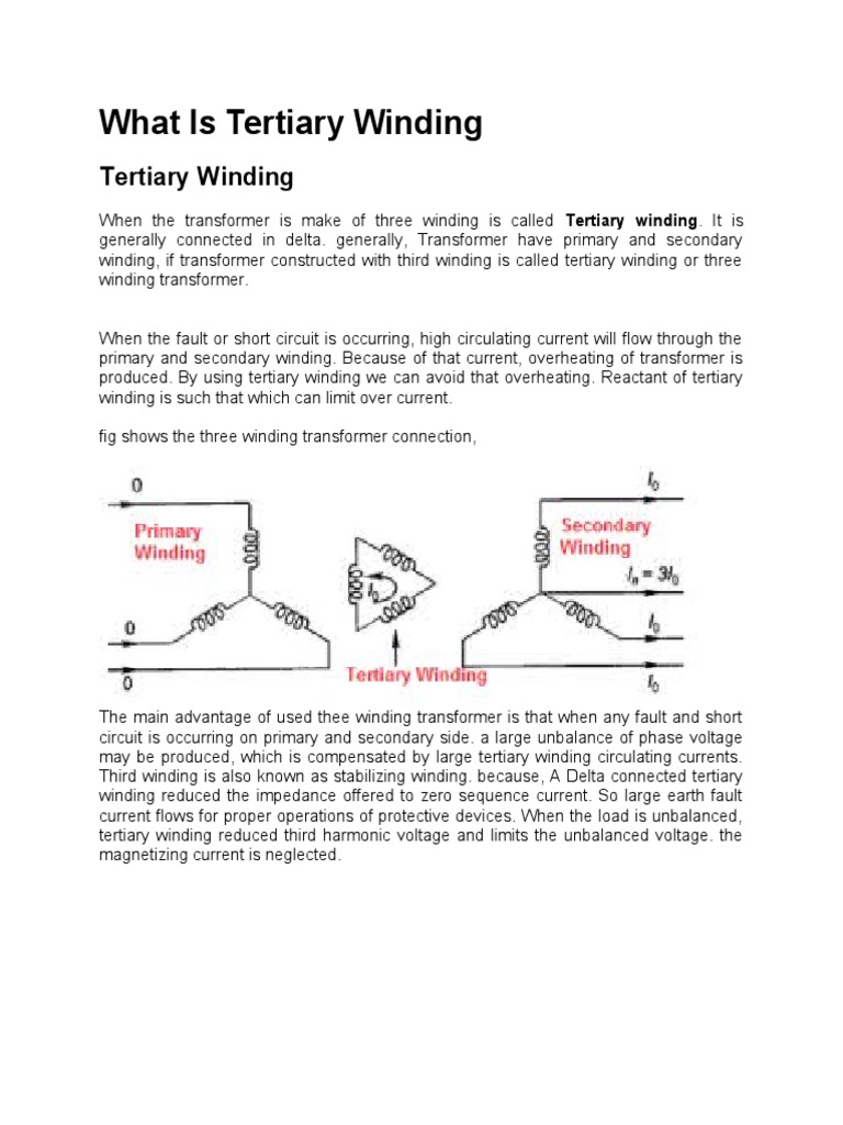What Is Tertiary Winding Transformer Electrical Components