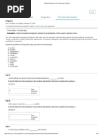 Kinematic Vocabulary: Diagnostics