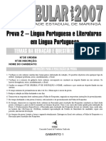 Prova 2 - Língua Portuguesa e Literaturas em Língua Portuguesa