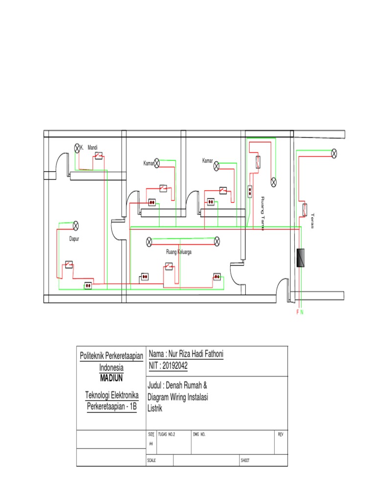 Denah Rumah dan Wiring Listrik | PDF