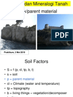 Rock/parent Material Geologi Dan Mineralogi Tanah: Praktikum, 2 Mei 2019