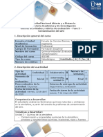 Guía de actividades y rúbrica de evaluación – Fase 3 – Contaminación del aire