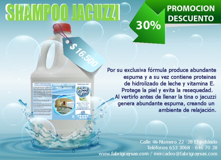 Shampoo Liquido Jacuzzi PDF Champú Leche