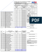 End of School Year Kindergarten Appraisal Report School Form 5 Report On Promotion and Level of Proficiency For Kinder (SF5-K)