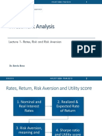 Lecture 1 - Interest Rates and Risk Aversion (2019-2020 Fall)