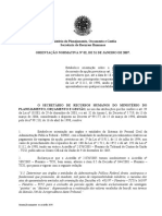 ORIENTAÇÃO NORMATIVA 2 - 2007 - Estabelece orientação sobre o pagamento da vantagem quintos