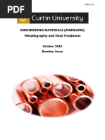 Metallography and Heat Treatment - Lab Report