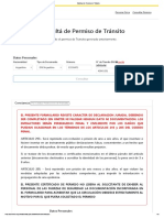 Solicitud de Permiso de Tránsito