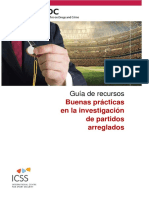 UNODC - Spanish - Resource Guide On Good Practices in The Investigation of Match-Fixing PDF