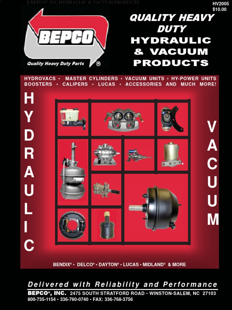 Bepco Inc Hydraulic Vacuum Products Brake Leak