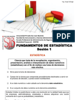 Fundamentos de Estadística Sesión 1