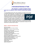 International Business and Trade Course Contents