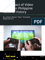 The Impact of Video Games in Philippine Cultural History: by Lorenzo Miguel "Migo" Alcasabas Speecom A51