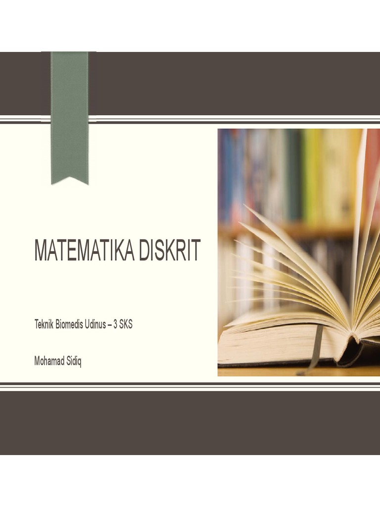 Pengantar Matematika Diskrit Udinus | PDF | Metode & Bahan Ajar | Komputer
