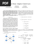 Quadcopter Drone: Adaptive Control Laws: Alfredo M. Gar o M. Tianyang Cao Al Chandeck