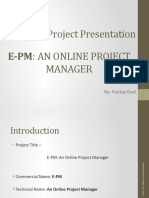 Final Year Project Presentation: E-Pm: An Online Project