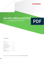 Specialty Additives and Solvents: For Coatings Formulations