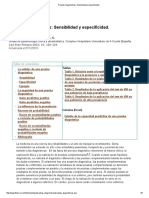 Pruebas Diagnósticas: Sensibilidad y Especificidad.