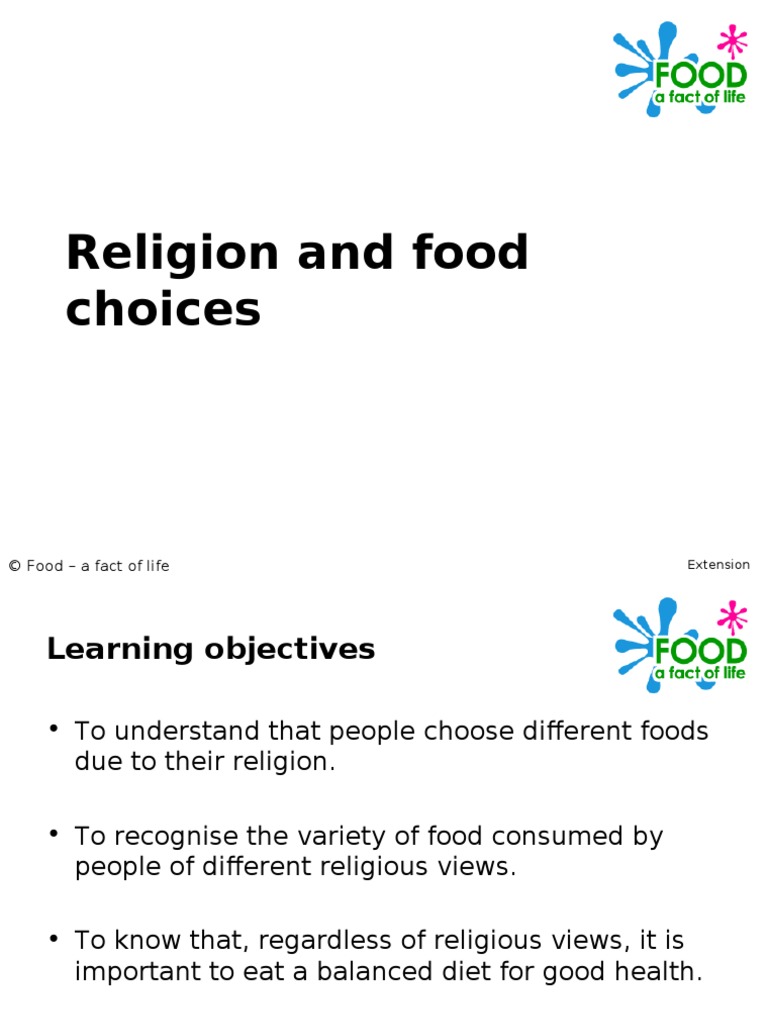 Religion and Food Choices PDF Vegetarianism Foods