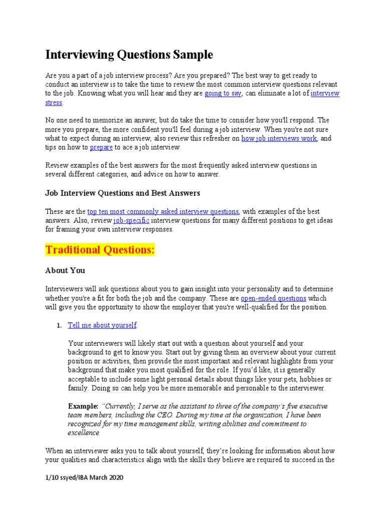Common Job Interview Questions & Answers | PDF | Interview | Job Interview