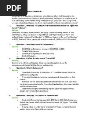 Control M Question 1 Pdf Port Computer Networking Data Center