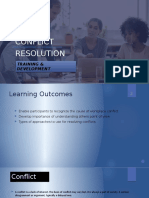 Conflict Resolution: Training & Development Training & Development