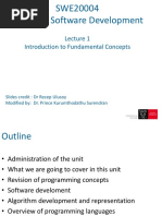 SWE20004 Technical Software Development: Introduction To Fundamental Concepts