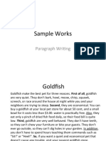 Sample Works: Paragraph Writing