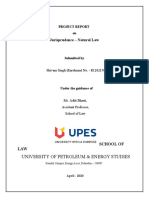 Jurisprudence - Natural Law: University of Petroleum & Energy Studies