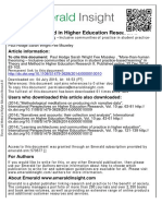 Theory and Method in Higher Education Research II: Article Information