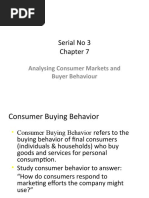 Serial No 3: Analysing Consumer Markets and Buyer Behaviour