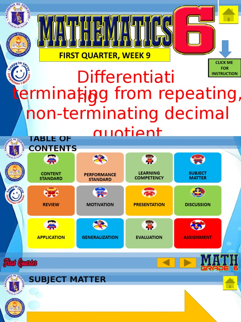 Differentiate Terminology From Repeating Non Terminating Decimal ...
