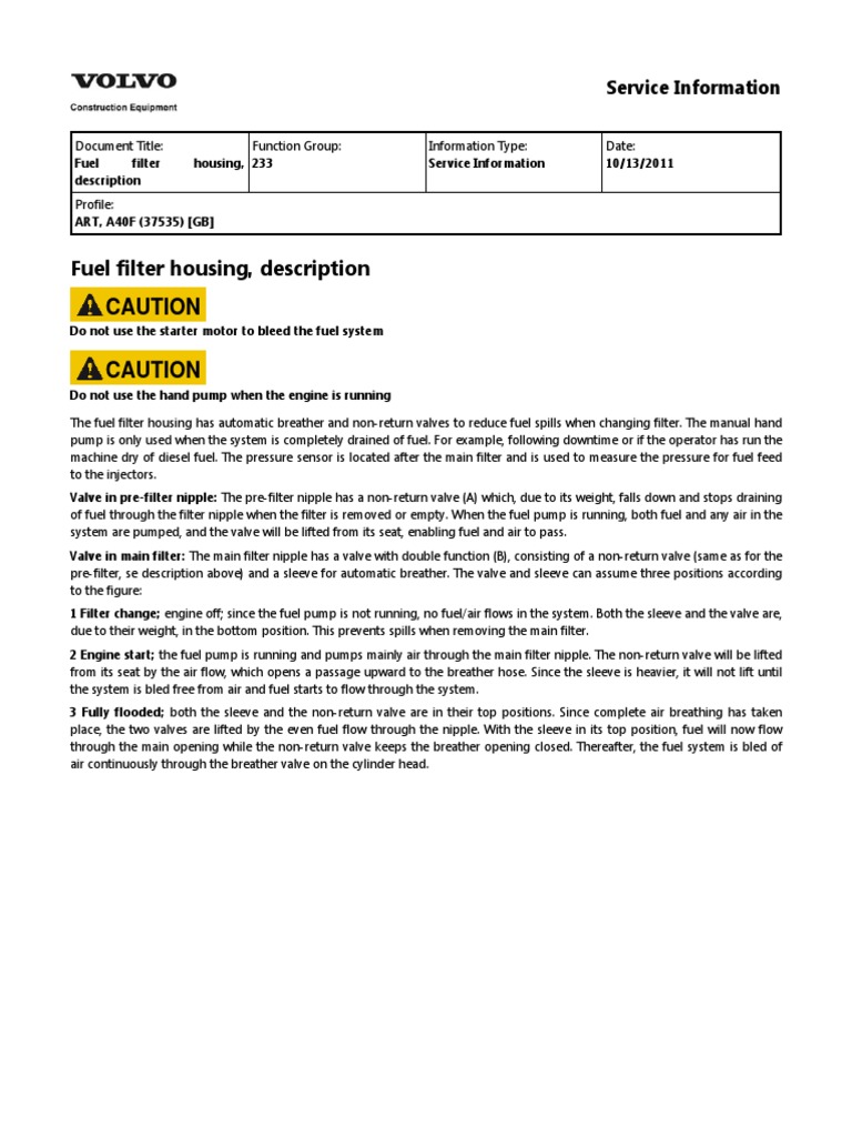Caterpillar Fuel Filter Housing The Ultimate Guide To Prevention Repair - 8wcgite