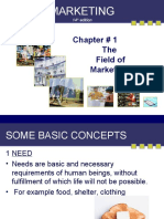 Marketing: Chapter # 1 The Field of Marketing