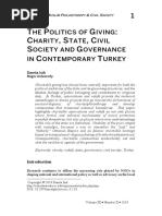 T P G: C, S, C S G C T: HE Olitics of Iving Harity Tate Ivil Ociety and Overnance IN Ontemporary Urkey