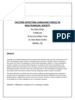 Factors Affecting Language Choice in Multilingual Society