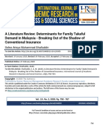 A Literature Review Determinants For Family Takaful