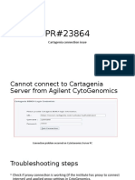 Cartagenia Connection Issue Troubleshooting