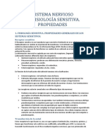 TEMA 2.2 Fisiología Sensitiva. Propiedades Generales de Los Sistemas Sensitivos. Sensibilidad Somestésica Archivo