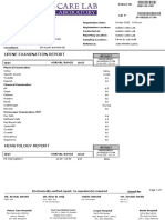 Urine Examination Report: Test Normal Range Unit