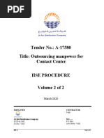 Tender No.: A-17580 Title: Outsourcing Manpower For Contact Center Hse Procedure Volume 2 of 2