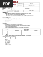 Laboratory Exercise: Objective/s