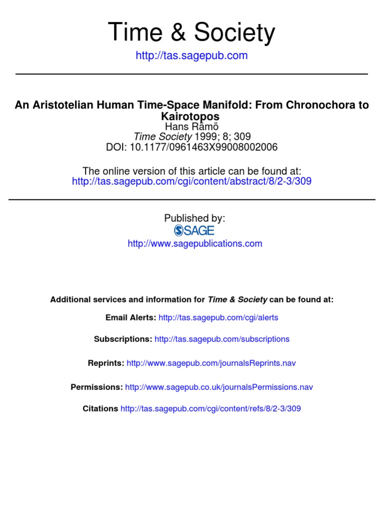 Aristotelian Time-Space Analysis | PDF | Science & Mathematics