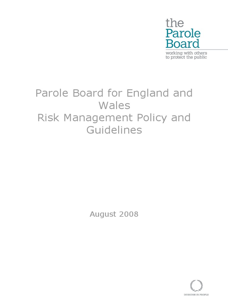 Parole Board Risk Management Guidelines | PDF | Risk | Risk Management
