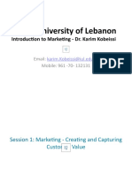 Introduction To Marketing - Session 1