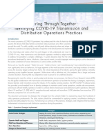 Powering Through Together: Identifying COVID-19 Transmission and Distribution Operations Practices