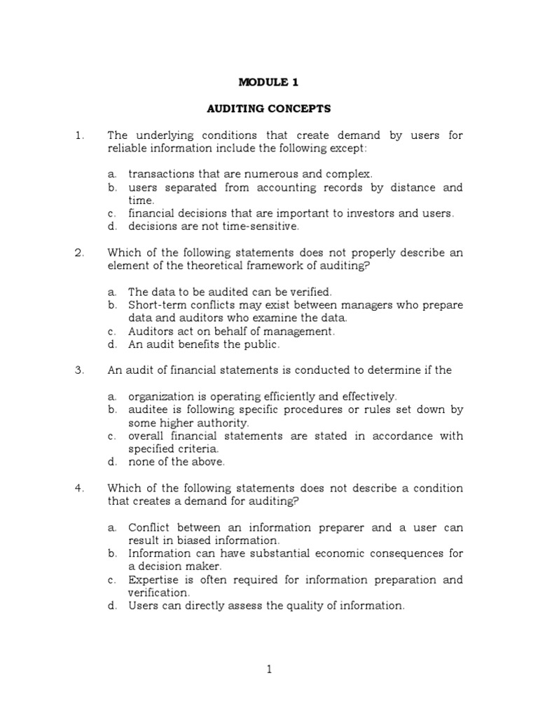 Auditing Concepts and Objectives Overview | PDF | Financial Audit | Audit