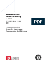 Economic History in The 20th Century (2003) - D Baines