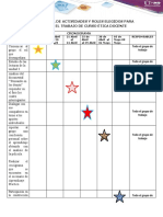 CRONOGRAMA DE ACTIVIDADES Y ROLES ELEGIDOS PARA REALIZAR EL TRABAJO DE CURSO ÉTICA DOCENTE 8 Mayo