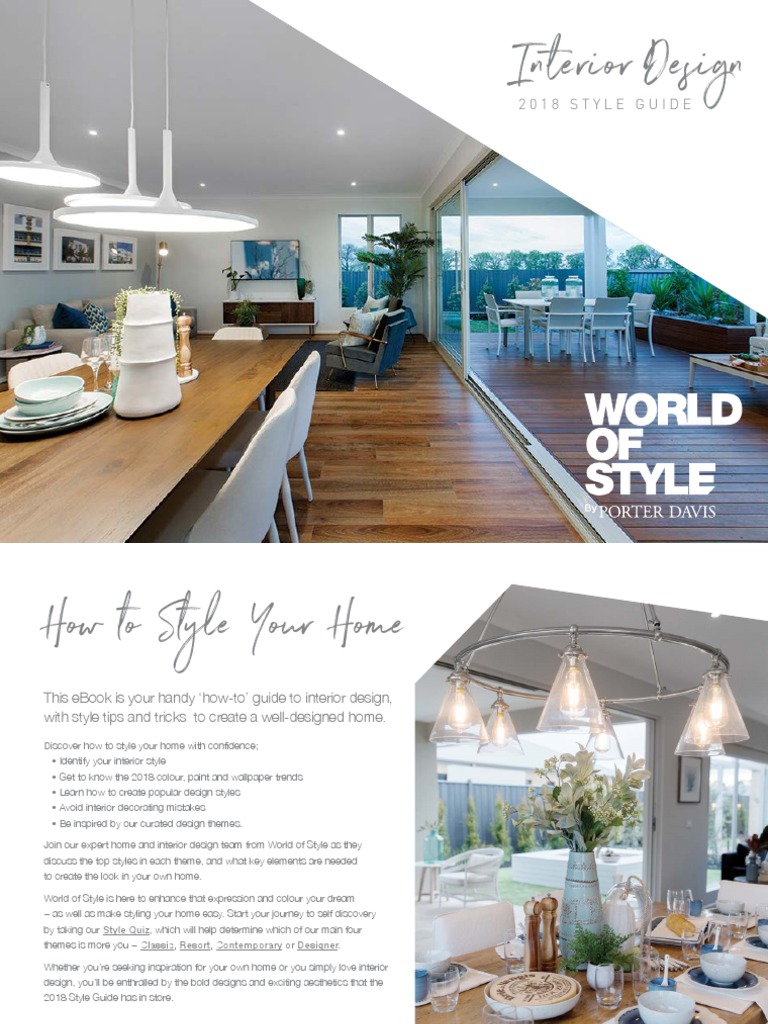 Interior Design Style Guide 2018 | PDF | Interior Design | Furniture